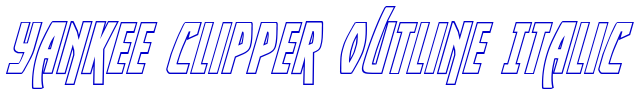 Yankee Clipper Outline Italic шрифт